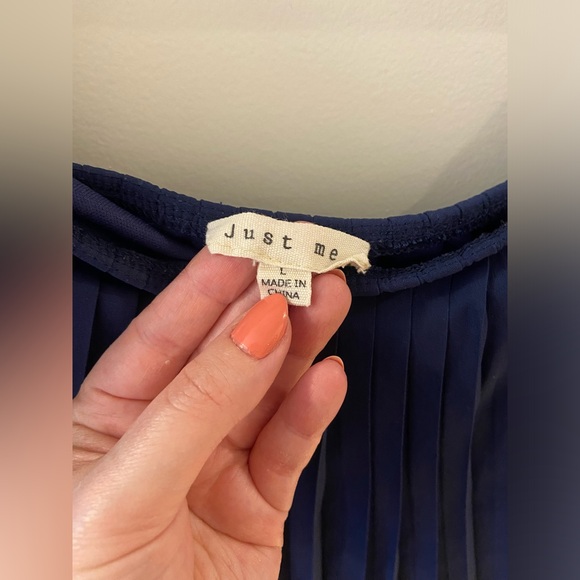 Navy Midi A line Dress - Picture 3 of 5